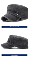 Nuevo Sombrero Lavado Hecho de Tela de Algodón Antigua, Gorra Plana de Pico de Pato para Otoño e Invierno, Sombrero Transpirable para Exteriores con Efecto Desgastado