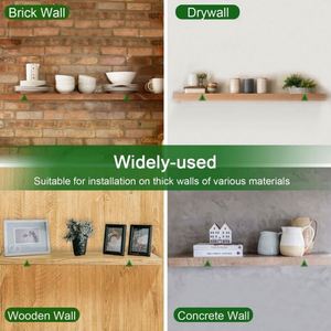 WEKIS ชุดอุปกรณ์ยึดชั้นวางแบบสามเหลี่ยมรุ่นใหม่ S2006 รับน้ำหนักได้ 75 ปอนด์ สำหรับชั้นวางแบบลอยตัวในครัวและห้องน้ำ - Product Image 6