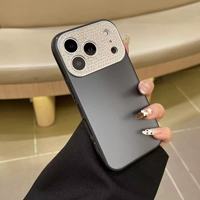 Coque de protection de luxe antichoc pour iPhone 17 Pro avec strass et paillettes, couleur bonbon givrée