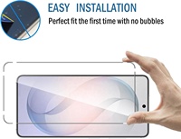 Film de protection d'écran avec déverrouillage par empreinte digitale de 0,18 mm pour Samsung Galaxy S26 Ultra S25 Plus S24, verre trempé transparent de haute qualité