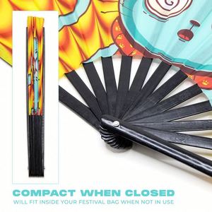 Chinese Customized Printing Portable Bamboo Hand Held Folding Fan Kung Fu Clack Fan for Party - Product Image 2