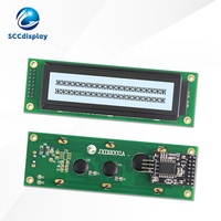 LCD Karakter Rusia JXD2002A-IIC FSTN Antarmuka IIC/I2C Positif Putih dengan Lampu Latar 20*2 Modul Tampilan LCM Matriks Titik
