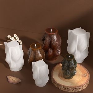 Early Riser DIY Moule en silicone en spirale torsadée géométrique pour <span class=keywords><strong>colonne</strong></span> irrégulière Bougie parfumée Plâtre de gypse <span class=keywords><strong>et</strong></span> artisanat de cire fait à la main - Product Image 1