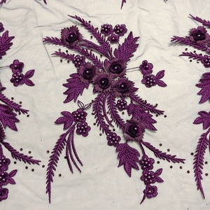 Fantasia ricamata 3d in pizzo con perline Applique con strass LT20415 - Product Image 1