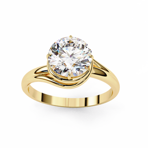 Anillo de Compromiso de Diamante Cultivado en Laboratorio con Corte Brillante en Oro Sólido de 18K para Mujer, Certificado IGI, Chapado en Rodio, Color Blanco D, Láser - Product Image 6