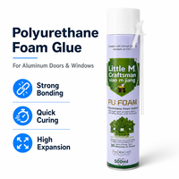 Colle mousse PU A41 500ml à prise rapide et haute expansion pour l'isolation thermique, idéale pour l'installation de portes et fenêtres en aluminium