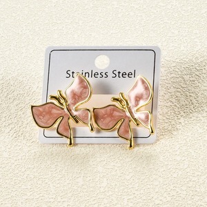 1 Paire de Boucles d'Oreilles Clous en Acier Inoxydable Motif Insecte, Dorées Tendance, Bijoux d'Oreille Animaux Mignons, Cadeau pour Femmes et Filles, Anniversaire - Product Image 3