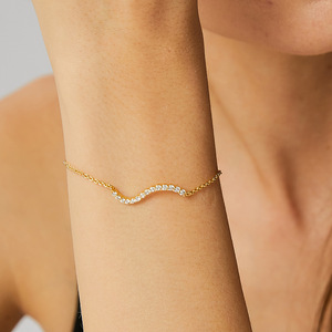 His Year's Zircon <b>Charm</b> Bracelet Bohemian Style Gold Plated Brass New Wave Design Luxury Gift for Unisex - Product Image 3