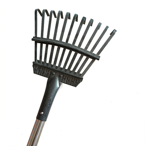 Râteau en métal multi-usages à 11 dents, râteau <span class=keywords><strong>de</strong></span> jardin, râteau à feuilles, manche détachable pour le nettoyage du jardin en extérieur, pratique et efficace - Product Image 3