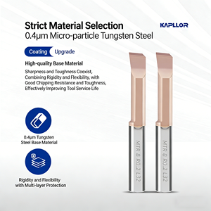 KAPLLOR MTR Barra de Mandrinado Interno de Alta Precisión de 0.4mm para Orificios Pequeños, de 3/4in, de Aleación de Acero de Tungsteno con Recubrimiento Nano TiSiN, Herramienta de 2 Flautas, 3 Años de Garantía - Product Image 5