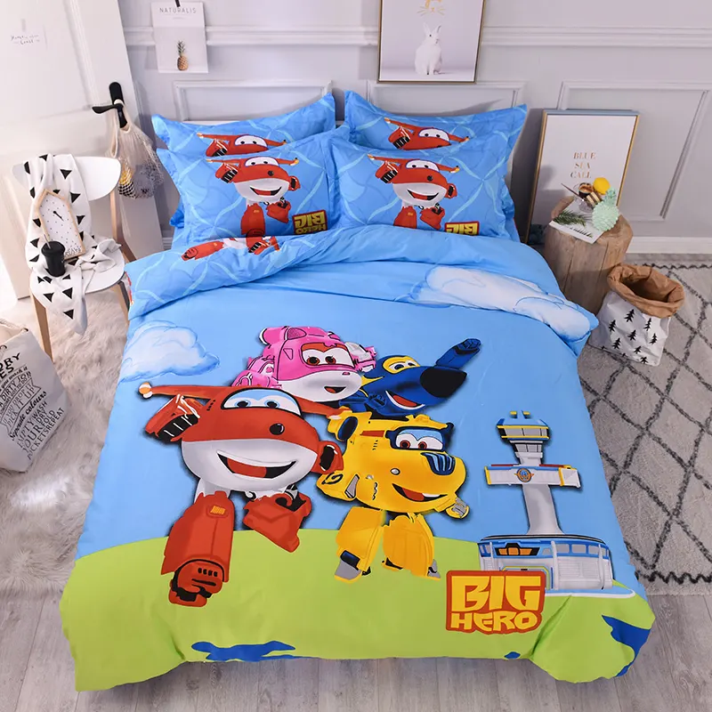 Nantong manufacturer Home Use 100% Cotton super king size kids cartoon children bedding