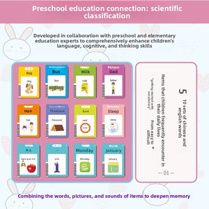 Carte de reconnaissance vocale pour bébé personnalisable, lecteur de cartes, reconnaissance d'appels, carte mémoire flash, tableau d'apprentissage <span class=keywords><strong>et</strong></span> de dessin pour enfants - Product Image 2