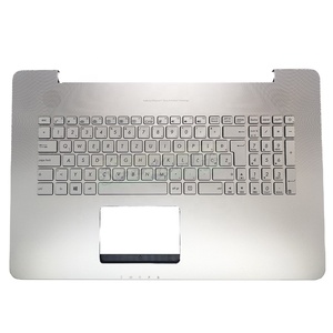 Tastiera retroilluminata di ricambio WB per <span class=keywords><strong>Asus</strong></span> VivoBook Pro N752VX N752V 0KNB0-662JWB00 0KN0-SU1WB13 con cover superiore palmrest argento - Product Image 1