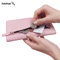 Dompet Wanita Model Baru, Panjang, Bukaan Terbuka, Tipis, Modis, dengan Kantong Koin untuk Wanita Muda