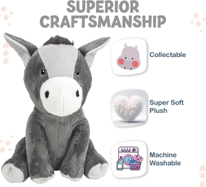 دمية حمار محشوة جديدة لعام 2025، لعبة حمار محشوة ثقيلة الوزن، هدايا عيد الفصح للأولاد والبنات والأطفال - Product Image 2