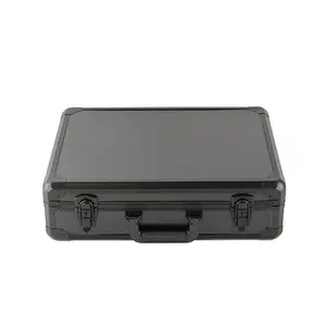 轻质阳极氧化耐用黑色铝工具设备箱挤压铝硬工具公文包