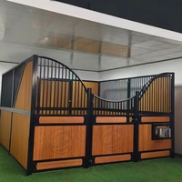 Porte d'entrée de box de cheval de style européen de haute qualité, préfabriquée, luxueuse, avec remplissage en bambou, Ein Stall