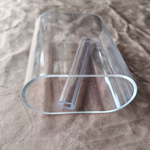 Tube ovale en acrylique organique haute transparence, tube creux blanc laiteux - Product Image 3