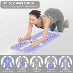 Tabla de Pilates Abdominal Multifuncional y Duradera, Plegable 2 en 1 para Ejercicios <span class=keywords><strong>Abdominales</strong></span> en Casa, Tabla con <span class=keywords><strong>Rodillo</strong></span> AB - Product Image 6