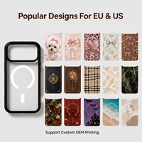 Étui de téléphone magnétique double détachable et deux-en-un, transparent mat, personnalisable, pour modèles iPhone