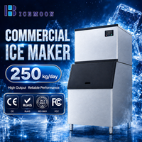 Machine à glaçons modulaire pour les chaînes de cafés et de salons de thé, avec production de glaçons en cubes, diagnostic automatique et alerte de manque d'eau