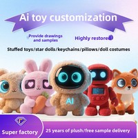 Peluche personnalisée avec intelligence artificielle, puce intelligente intégrée, fonction de conversation bidirectionnelle, mascotte personnalisée, jouet en peluche, cadeau d'entreprise, coton PP