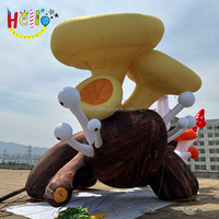 Terrain de jeux extérieur réaliste plante gonflable scène décoration accessoires champignon Statue géant