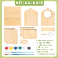 Kit de nichoir en bois à peindre pour enfants, activité créative DIY, à construire et à peindre, pour jardin, maison, vente en gros OEM