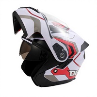 Casque de moto intégral modulaire DFG 2026 à prix réduit, en ABS haute densité, avec double visière PC anti-rayures et fixation rapide, certifié DOT