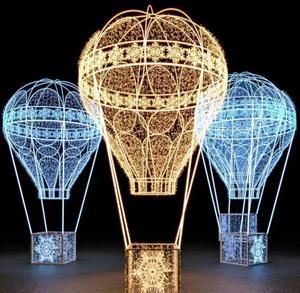 Outdoor Christmas <b>Led</b> Hot Air Balloon Motif <b>Lights</b> Customizable Color Easy Installation <b>Shopping</b> Mall Street Decorations Ip65 - Product Image 1