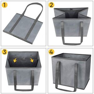 2025 mode en gros promotionnel vierge réutilisable sacs d'épicerie sacs à provisions personnalisés pliant fourre-tout sac d'épicerie - Product Image 2