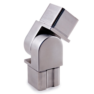 Connecteur de tube de main courante carré de 40 mm en acier inoxydable <span class=keywords><strong>réglable</strong></span> - Product Image 1