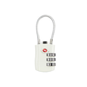 Cadenas à combinaison en alliage d'aluminium approuvé par la TSA avec anse en fil métallique pour la sécurité des sacs à dos et valises de voyage, noir - Product Image 2