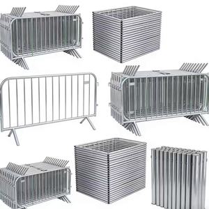 Barrières de contrôle des foules métalliques portables et mobiles, galvanisées à chaud, certifiées ISO9001, style industriel moderne, options de couleurs personnalisées - Product Image 2