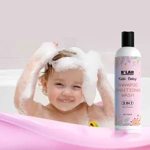 OEM ODM nouveau Design organique hydratant nourrissant rafraîchissant 3 en 1 lavage du corps du bébé shampooing après-shampoing pour le nettoyage du bébé