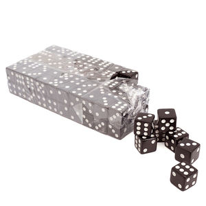 Set di <span class=keywords><strong>dadi</strong></span> in resina bianca e nera da 16mm D6 gioco di <span class=keywords><strong>dadi</strong></span> in plastica acrilica personalizzato 14mm 12mm - Product Image 3