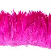 4/6 Plumes de coq rose éclatantes pour l'artisanat, le bricolage, la pêche à la mouche, les boucles d'oreilles, les attrape-rêves, les accessoires de carnaval