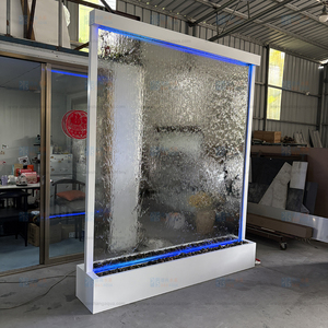 <span class=keywords><strong>Fuente</strong></span> de Agua Interior de Vidrio Templado Rectangular <span class=keywords><strong>Grande</strong></span>, <span class=keywords><strong>Fuente</strong></span> de Pared de Agua Moderna para las Cuatro Estaciones, para <span class=keywords><strong>Restaurante</strong></span> y Jardín - Product Image 2