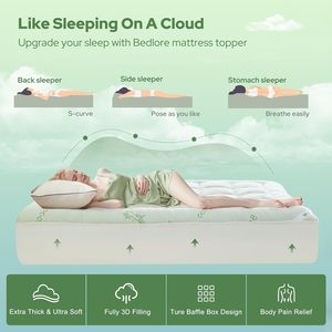 <span class=keywords><strong>Surmatelas</strong></span> en bambou dérivé du rayonne avec poches profondes, doux, respirant, soulagement des douleurs dorsales pour usage domestique et hospitalier - Product Image 5