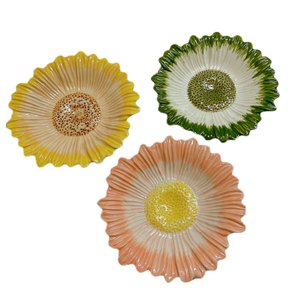 Assiette en céramique personnalisée en forme de pétale, motif floral peint à la main, multicolore, ensemble <span class=keywords><strong>d</strong></span>'assiettes <span class=keywords><strong>d</strong></span>écoratives, style nordique, vaisselle de style farmhouse - Product Image 1