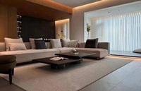 Tapis d'intérieur doux et moelleux, sur mesure, haute densité, anti-usure, lavable, pour salon et chambre, directement de l'usine