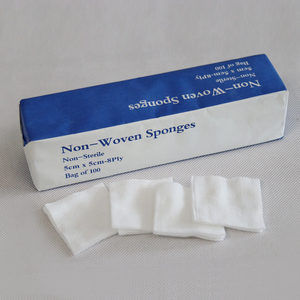 قطع إسفنج من غشاء العنق الجراحي، عبوات مربعة، قطع غشاء عرق غير منسوجة طبي غير معقم، قطع غشاء عرق غير معقم 4x4 10x10 2x2 - Product Image 1