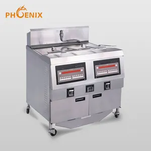 Professional CE Certificate freidora Kitchen Equipment Electric Gas Industrial Deep Fryer with 2 Tank