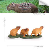 Grosir Model patung simulasi PVC Solid, mainan patung hewan tokoh Capybara bebek Mandarin