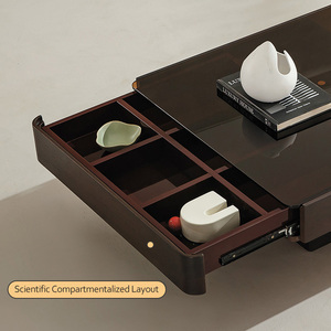 <span class=keywords><strong>Tavolino</strong></span> da Caffè Moderno Minimalista, Tavolo da Tè di <span class=keywords><strong>Design</strong></span> di Lusso in <span class=keywords><strong>Legno</strong></span> per Soggiorno, <span class=keywords><strong>Tavolino</strong></span> Moderno con Vano Portaoggetti - Product Image 3