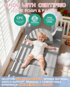 Canapé modulaire <span class=keywords><strong>pour</strong></span> enfants 15 pièces, kit de construction de fort <span class=keywords><strong>pour</strong></span> tout-petits et enfants, mobilier de salle de jeux, canapé convertible <span class=keywords><strong>pour</strong></span> garçons et filles - Product Image 5