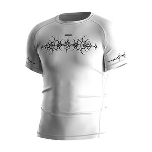 T-shirt de protection anti-UV pour homme en tissu mesh à motif crâne - Léger, séchage rapide, idéal pour le MMA, le BJJ, le surf et le fitness - Product Image 1