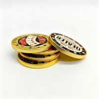 Bouton de croupier en alliage de zinc robuste de qualité casino, jeton de poker, pièce de club de poker, pour jeu de table All-In
