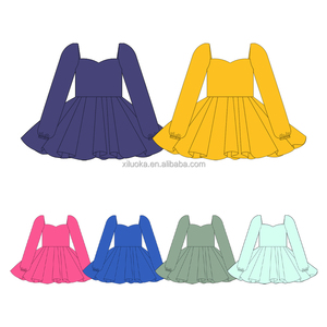 OEM Design unico personalizzato gonna a maniche lunghe stampato abito primaverile per ragazze <span class=keywords><strong>abbigliamento</strong></span> personalizzato per bambini - Product Image 3