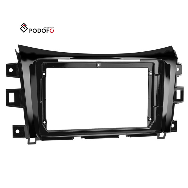 Podofo 9'' Car Radio Wiring Harness Android Frame Dashboard Installation Kits for Nissan NAVARA/TERRA 2017